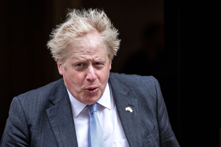 Prime minister Boris Johnson outside 10 Downing Street.
