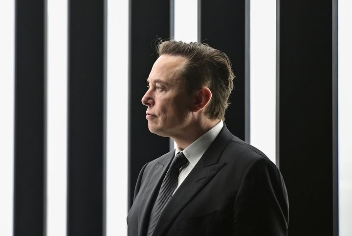 Elon Musk, Tesla CEO, attends the opening of the Tesla factory Berlin Brandenburg in Gruenheide, Germany, Tuesday, March 22, 2022. The first European factory in Gruenheide, designed for 500,000 vehicles per year, is an important pillar of Tesla's future strategy. (Patrick Pleul/Pool via AP)