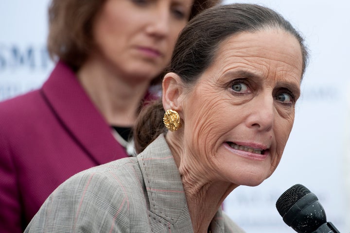 Ohio state Rep. Jean Schmidt (R) speaks during a news conference on the new Health and Human Services Department abortion rule on Wednesday, March 21, 2012.