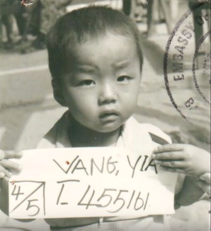 Yia Vang as a child in Ban Vinai refugee camp in Thailand.