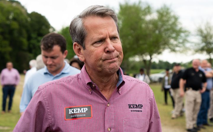 Gov. Brian Kemp is currently holding a double-digit lead over David Perdue, the candidate Donald Trump is backing.