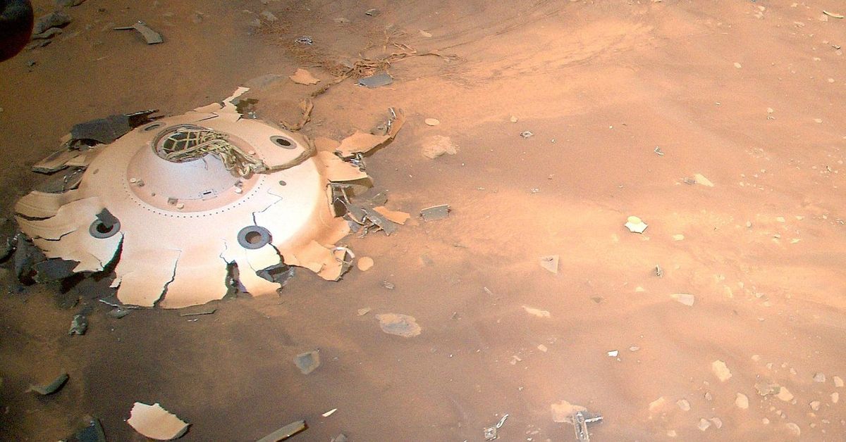 Pomysłowość, to nieoczekiwane zdjęcie zostało zrobione przez helikopter NASA na Marsie