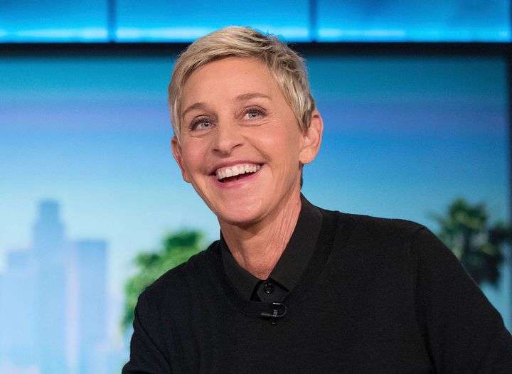 Ellen DeGeneres on the set of her talk show