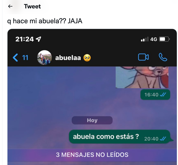 Captura de Whatsapp