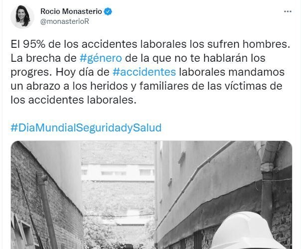 El tuit de Rocío Monasterio al que ha respondido Javier Padilla.