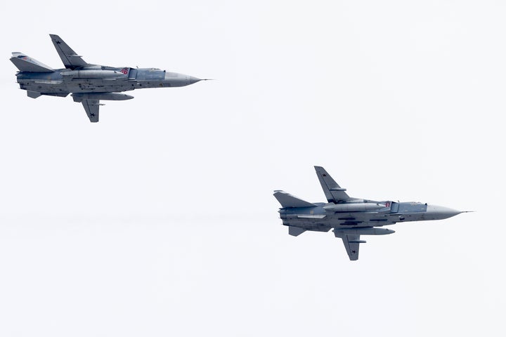 Dos cazas rusos en pleno vuelo