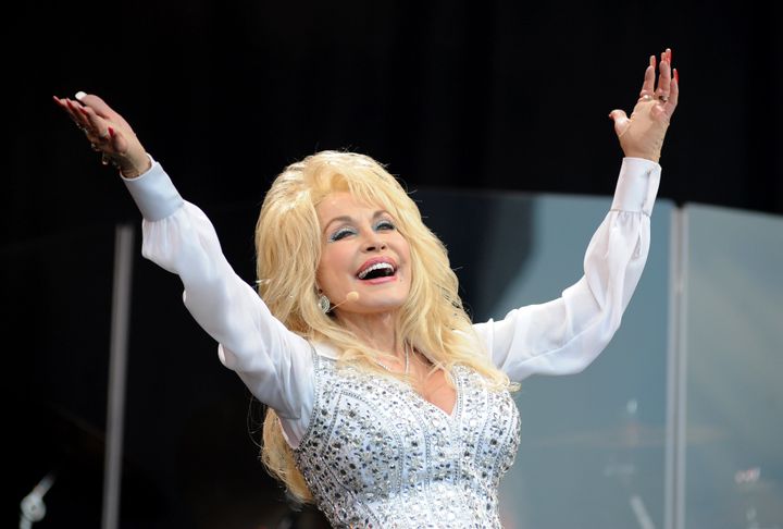Dolly Parton performs on Day 3 of the Glastonbury Festival on June 29, 2014, in Glastonbury, England.