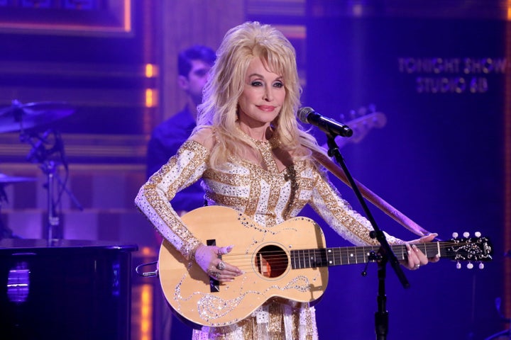 Dolly Parton performs on "The Tonight Show" on Aug. 23, 2016. 