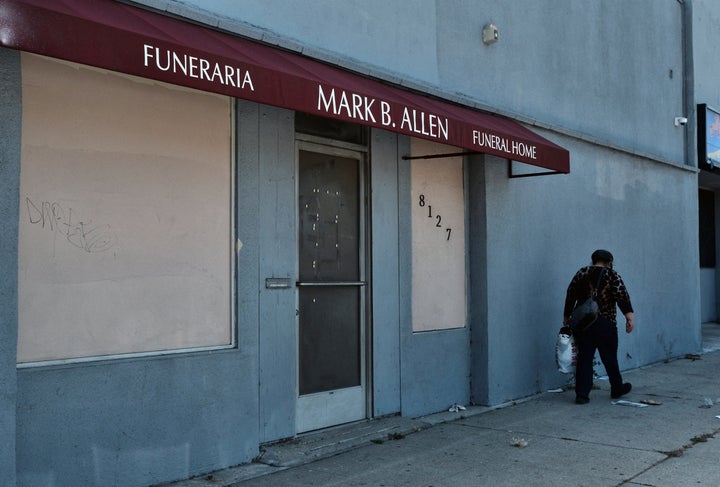 The mortuary, owned by Mark B. Allen, is now closed.