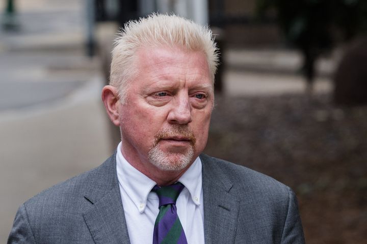 Boris Becker arrives at the Southwark Crown Court for sentencing on Friday