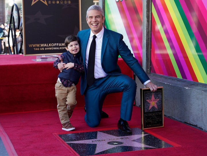 Andy Cohen, right, announced the birth of his daughter, Lucy Eve, who will be a little sister to his son, Benjamin Allen, left.