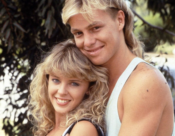 Kylie Minogue and Jason Donovan as Neighbours' Charlene and Scott Robinson