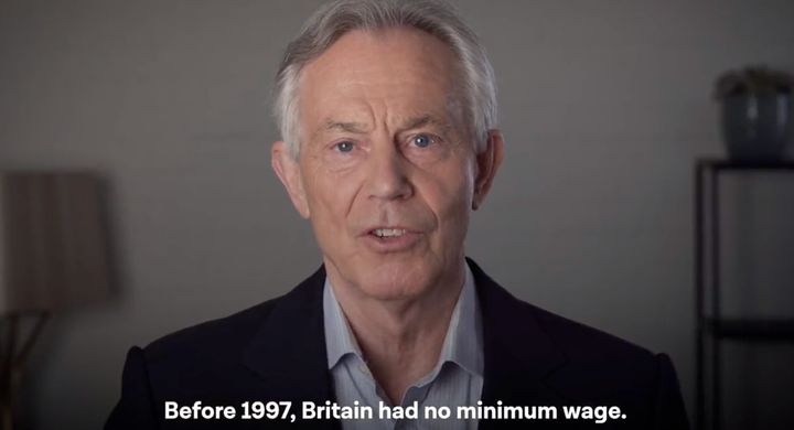 Tony Blair in Labour's election broadcast