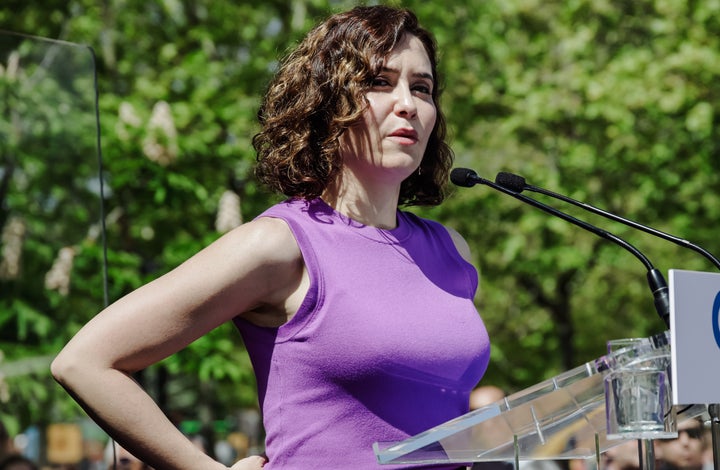 Isabel Díaz Ayuso, durante su discurso.