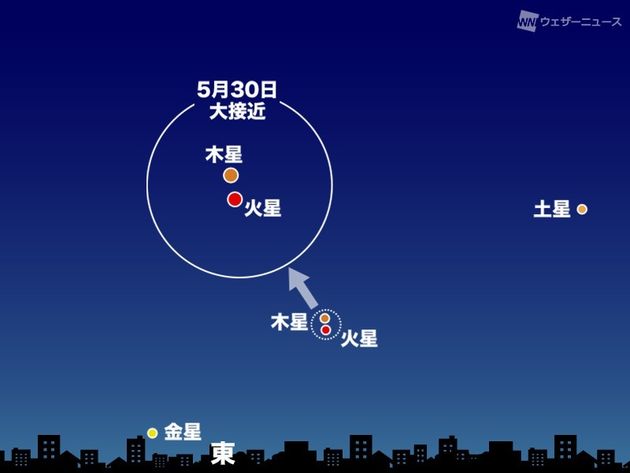 5月30日 3時頃　東の空（東京）