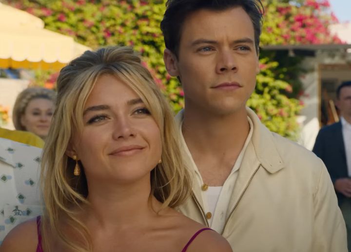 Florence Pugh and Harry Styles star as a married couple in crisis in director Olivia Wilde's "Don't Worry Darling."
