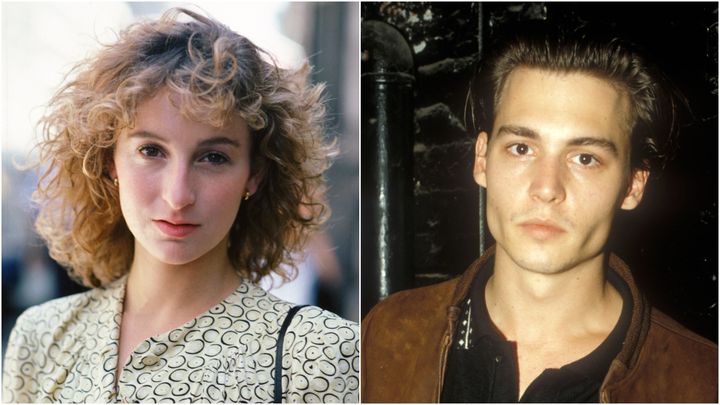 Jennifer Grey and Johnny Depp in the late 1980s.