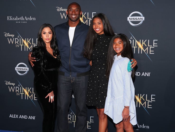 From left: Vanessa, Kobe, Natalia and Gianna Bryant in 2019.