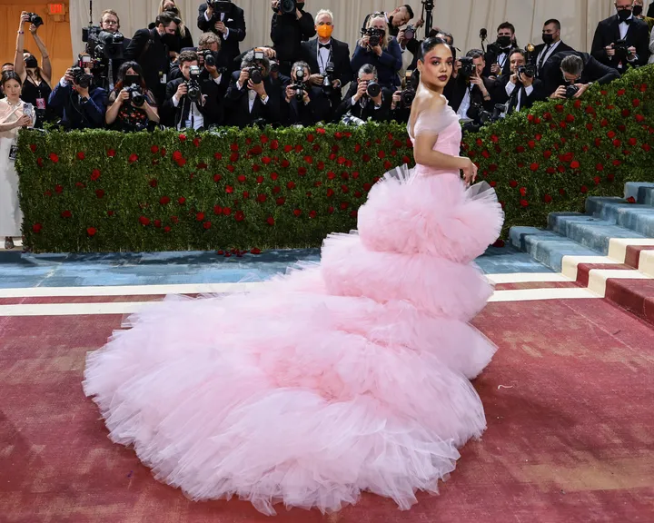 New York City, USA. 02nd May, 2022. New York City, USA. 02nd May, 2022.  Chloe Grace Moretz departing The Mark Hotel heading to the Met Gala on May  2, 2022 in New