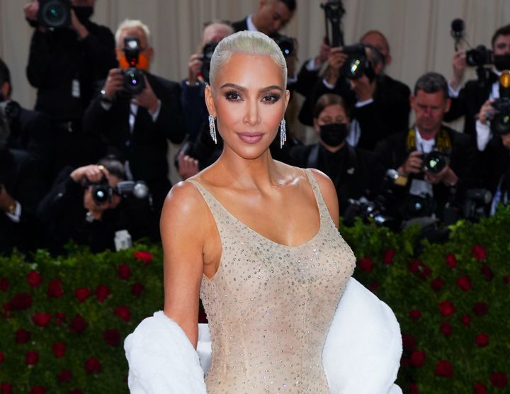 Kim Kardashian, a su llegada a la alfombra roja del Met.