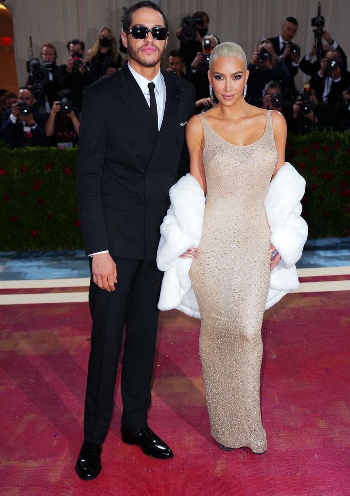 NEW YORK, NEW YORK - MAY 02: Pete Davidson and Kim Kardashian attend The 2022 Met Gala Celebrating "In America: An Anthology of Fashion" at The Metropolitan Museum of Art on May 02, 2022 in New York City. (Photo by Gotham/Getty Images)