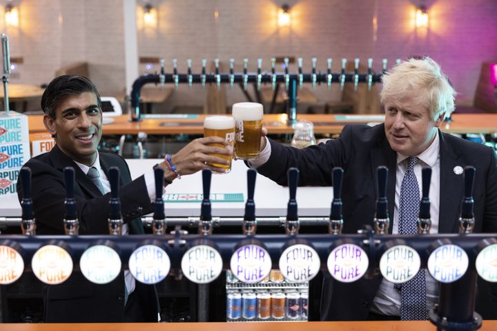 Boris Johnson and Rishi Sunak are at odds over a windfall tax.