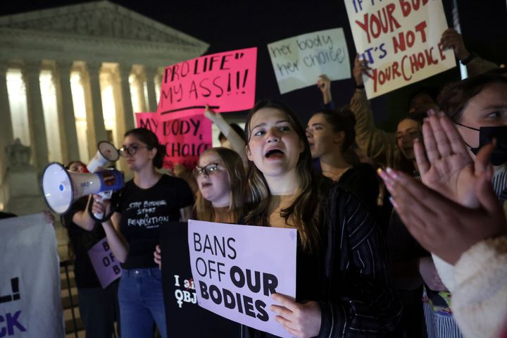Protesters in Washington DC pushing to protect Roe v Wade this week