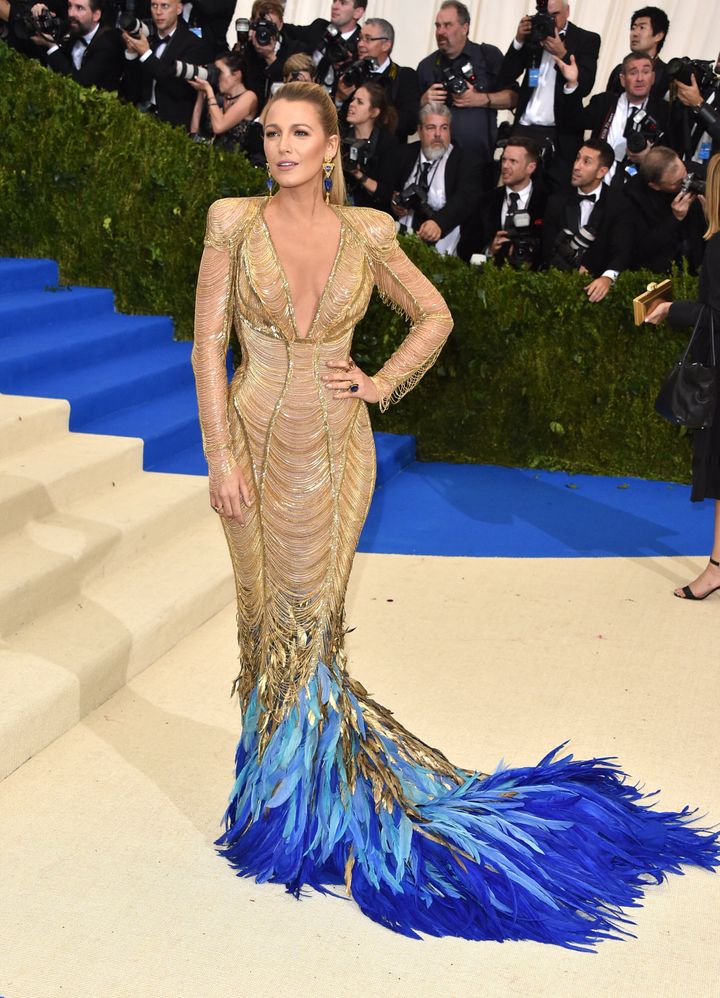 Lively at the 2017 Met Gala, the theme of which was "Beach Art."