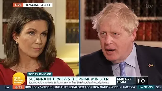 Susanna Reid interviewed Boris Johnson earlier this week