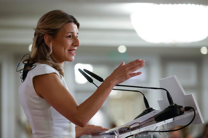 Yolanda Díaz, en el desayuno informativo de 'Europa Press'.