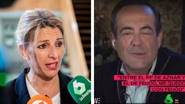 Yolanda Díaz y José Bono.