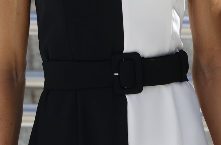 Detalle del vestido de Letizia.