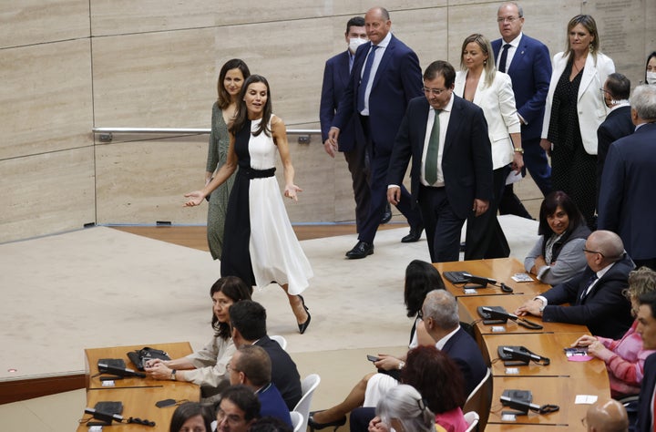 El gesto de sorpresa de Letizia.