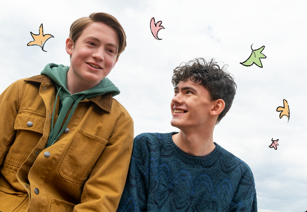 Kit Connor and Joe Locke as Nick and Charlie in Netflix's Heartstopper
