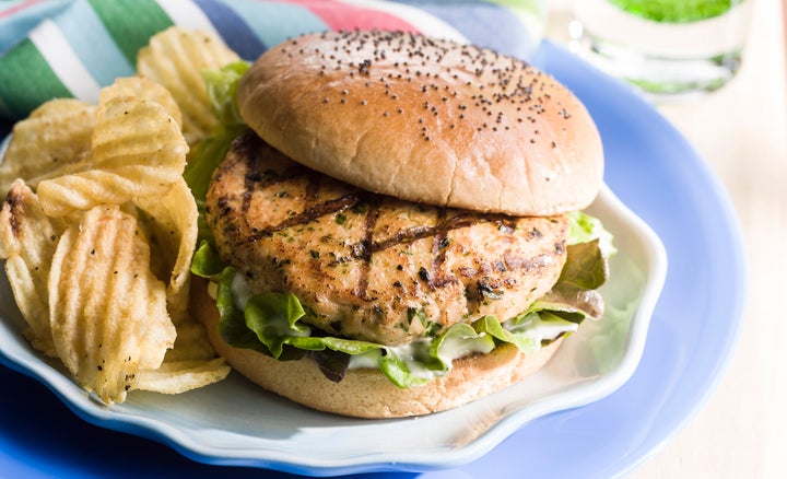 Don't bother cooking fresh salmon for salmon burgers -- canned works perfectly.