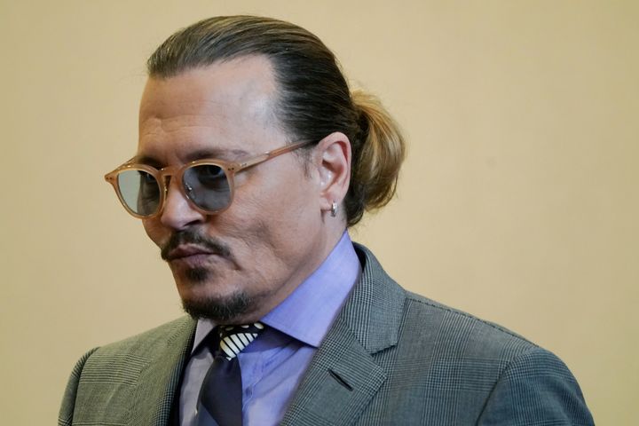 Actor Johnny Depp returns to the courtroom after a lunch break at the Fairfax County Circuit Court on May 4.