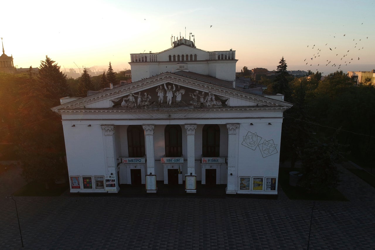 The Donetsk Academic Regional Drama Theatre in Mariupol, Ukraine in 2019.