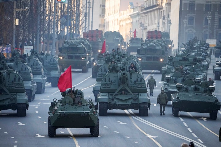Ensayo del Desfile de la Victoria, el pasado 4 de mayo, en la Plaza Roja de Moscú.