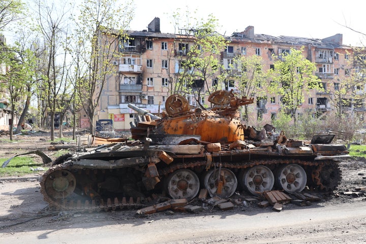 Un tanque en Ucrania.