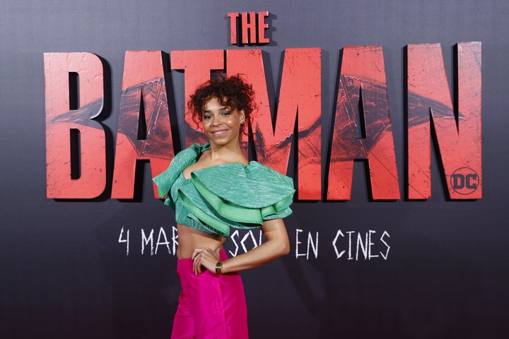Montse Pla, en la premiere de Batman.