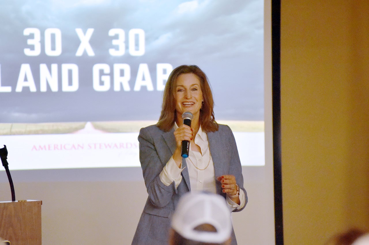 A New Trump-Bound Pac Has Entered The Right-Wing War Against Biden'S Conservation Goals Margaret Byfield, Executive Director Of The American Stewards Of Liberty, Speaks At A 30X30 Anti-Information Session In Lee County, New Mexico In July 2021. His Texas-Based Nonprofit Is Leading The Charge Against The Biden Administration'S Conservation Target.