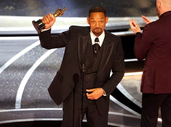 Will Smith after winning his Oscar