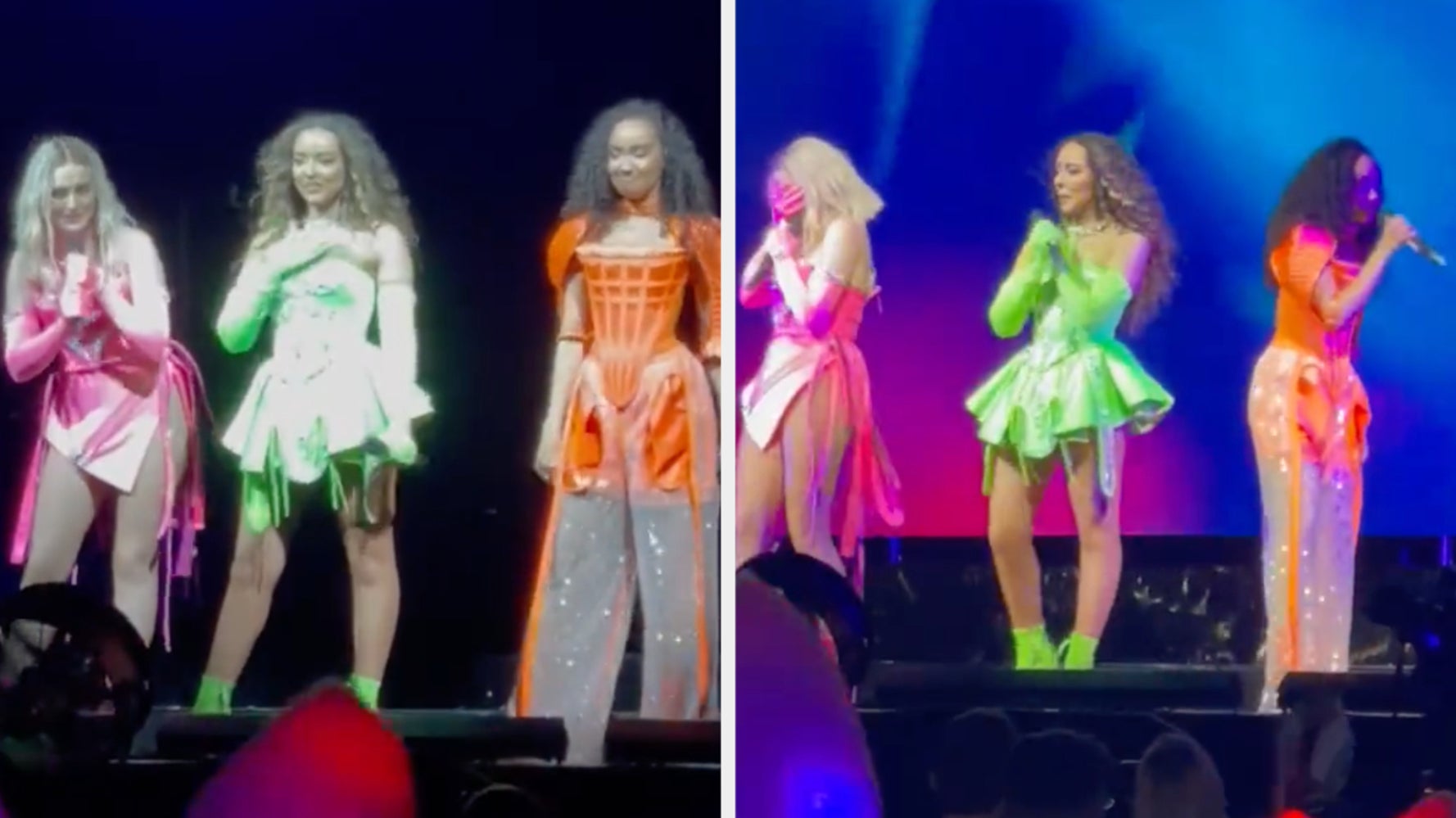 La reacción de Little Mix ante el compromiso de dos fans durante su