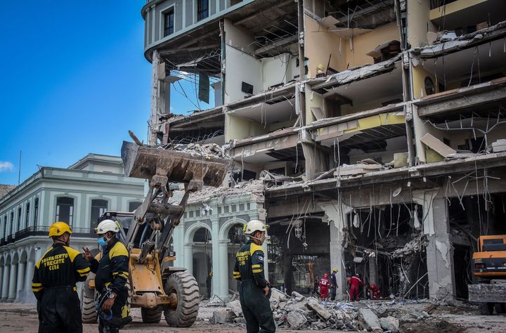 Rescue workers region   debris from the ruins of the Saratoga Hotel, successful  Havana, connected  May 8, 2022.