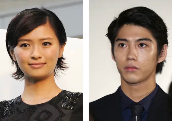 夫婦で共に俳優の榮倉奈々さん（左）と賀来賢人さん（右）