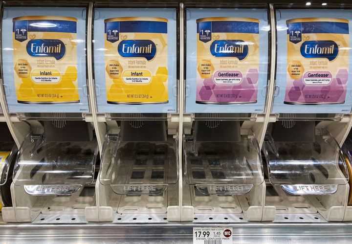 An empty baby formula display is seen at a Publix grocery store in Orlando, Florida, on May 8 as stores across the country struggle to stock baby formula, causing some chains to limit customer purchases.