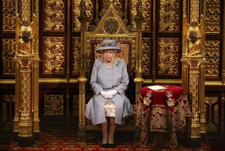 Queen Elizabeth II ahead of the Queen's Speech in the House of Lord's Chamber during the State Opening of Parliament at the House of Lords last year.