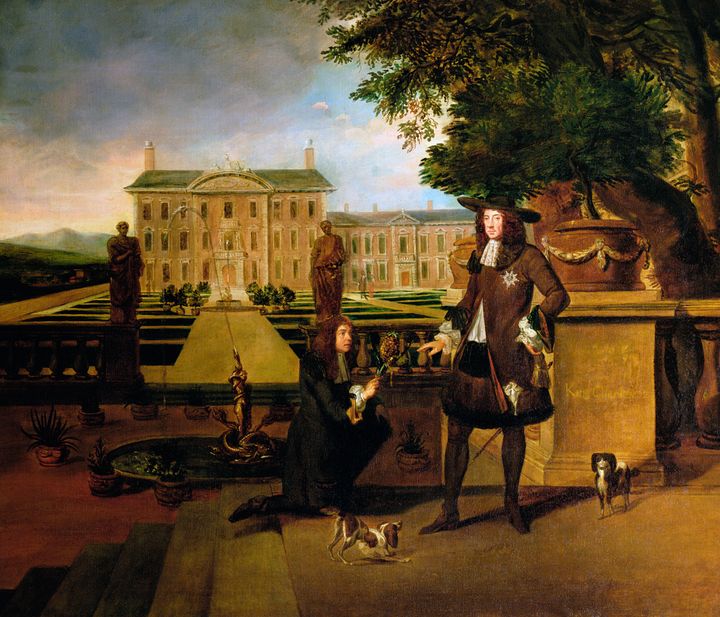 Ο Τζον Ρόουζ, ο Κηπουρός του Βασιλιά, χαρίζει στον Κάρολο Β' έναν ανανά, 17ος αιώνας. Ο καρπός υποτίθεται ότι καλλιεργήθηκε για πρώτη φορά στην Αγγλία, στο Dorney Court στο Berkshire. Καλλιτέχνης Hendrick Danckerts.