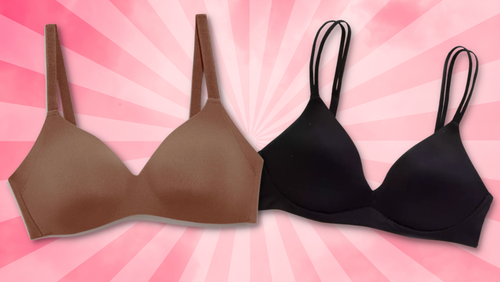 The Knix contour bra and Aerie Real Sunnie wireless push up bra.