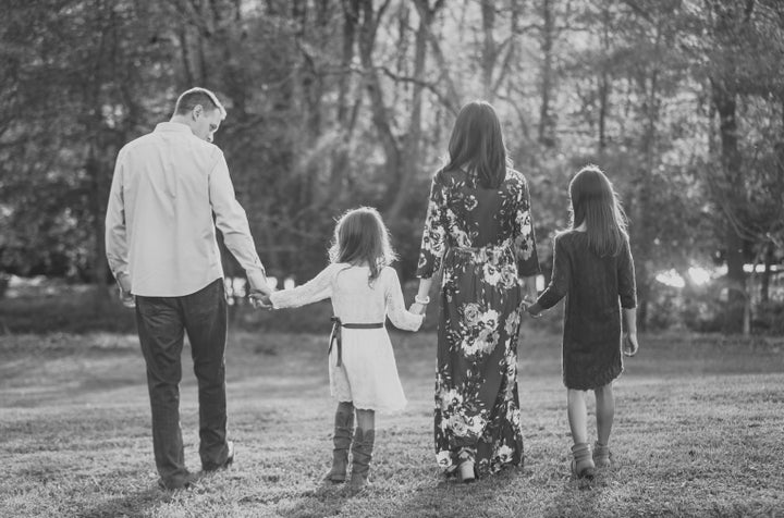 The author with her family.